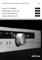 Arcam A70 - Owners Manual 